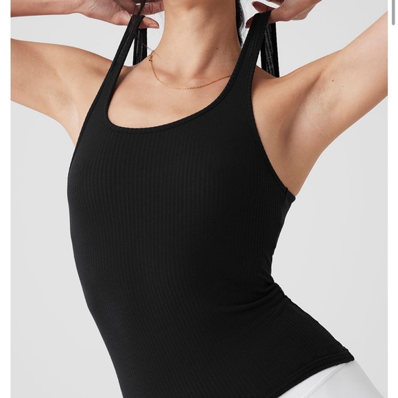 Alo yoga ribbed sea coast scoop neck top - Picture 1 of 4